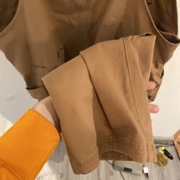 Duluth Trading Fire Hose Bib Overalls Canvas 38x28 Brown Waist 38" - Picture 5 of 12